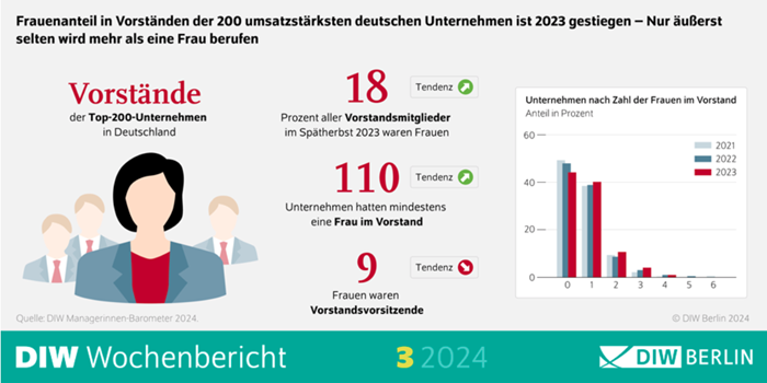 Frauenanteil in Vorständen 2023