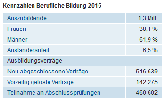 Kennzahlen Berufliche Bildung 2015