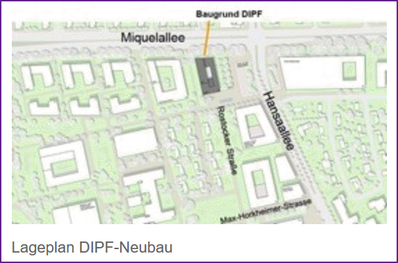 Lageplan DIPF Neubau
