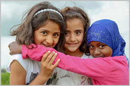 Kinder Einwanderer Migranten Mädchen